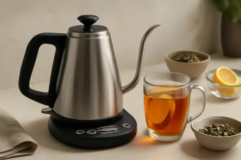 Bollitore elettrico con regolazione di temperatura: il beneficio concreto per tè e infusi aromatici