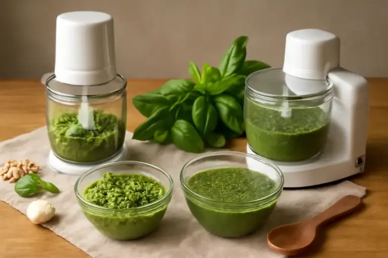 Tritatutto verticale o orizzontale: la differenza di consistenza che fa la felicità degli appassionati di pesto