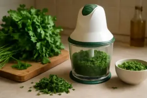 Tritaprezzemolo elettrico: il segreto per conservare aroma e colore senza sprechi
