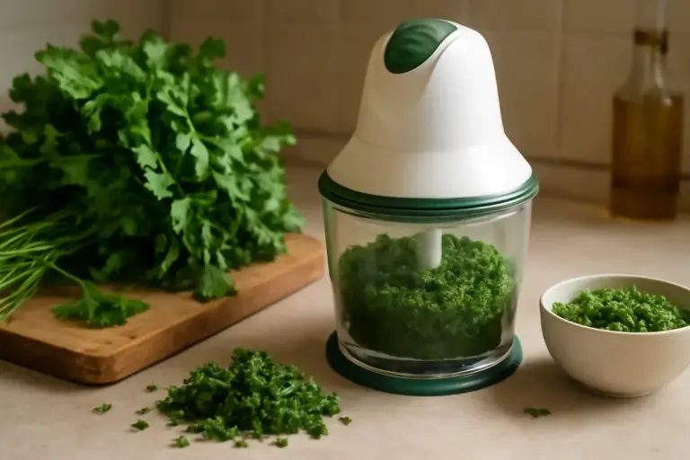 Tritaprezzemolo elettrico: il segreto per conservare aroma e colore senza sprechi