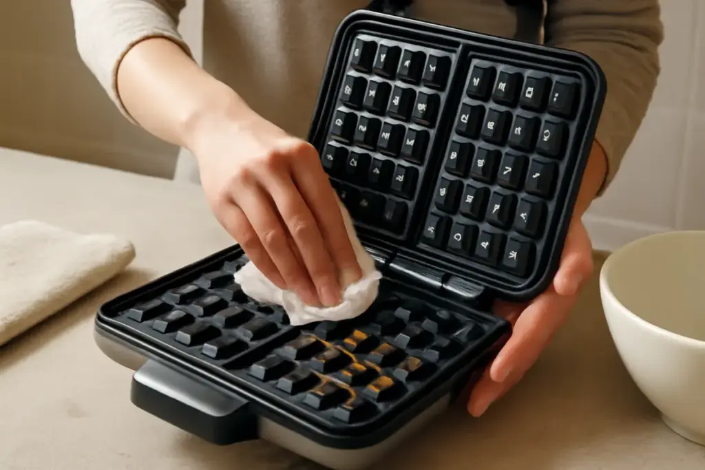 Pulizia della piastra del waffle maker: la tecnica rapida per non compromettere il rivestimento